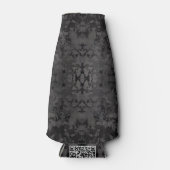 Black And Gray Abstract Graphic Art Design Flaschenkühler (Vorderseite)