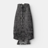 Black And Gray Abstract Graphic Art Design Flaschenkühler (Rückseite)