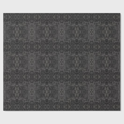 Black And Gray Abstract Graphic Art Design Geschenkpapier (Flach)