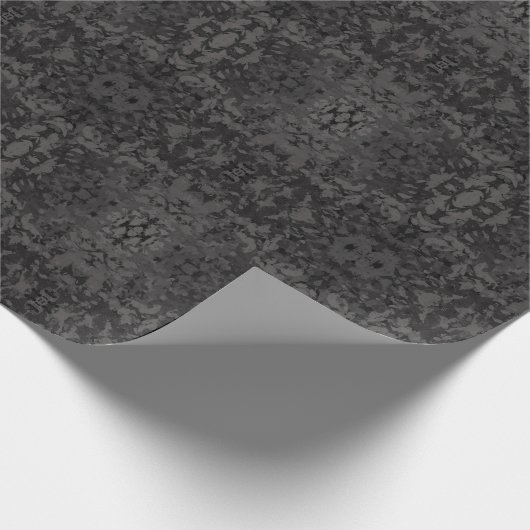 Black And Gray Abstract Graphic Art Design Geschenkpapier (Ecke)