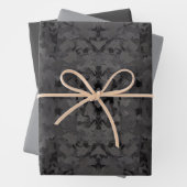 Black And Gray Abstract Graphic Art Design Geschenkpapier Set (Beispiel)