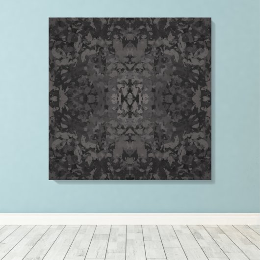 Black And Gray Abstract Graphic Art Design Leinwanddruck (Insitu (Holzboden))