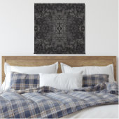 Black And Gray Abstract Graphic Art Design Leinwanddruck (Insitu (Schlafzimmer))