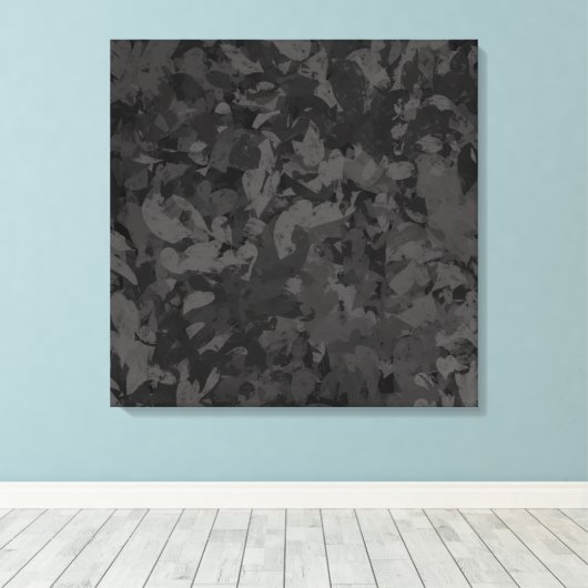 Black And Gray Abstract Graphic Art Design Leinwanddruck (Insitu (Holzboden))