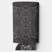 Black And Gray Abstract Graphic Art Design Selters Dosenkühler (Rückseite)