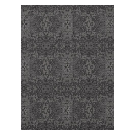 Black And Gray Abstract Graphic Art Design Tischdecke (Vorderseite)