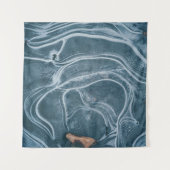 Black and gray abstract painting wandteppich (Vorderseite (Horizontal))