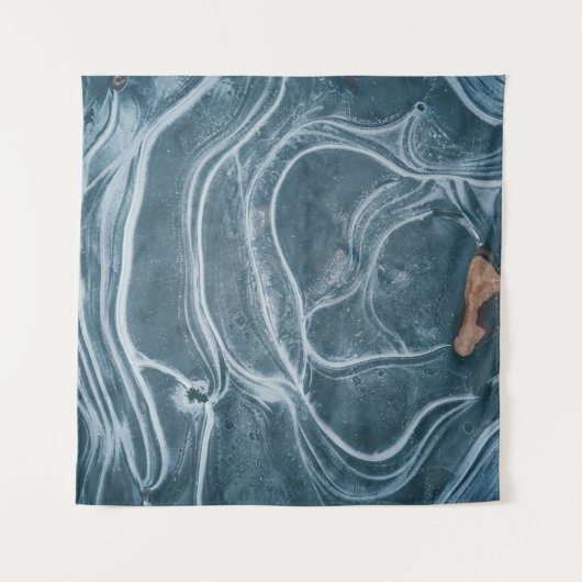 Black and gray abstract painting wandteppich (Vorderseite)