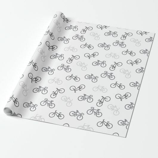 Black and Gray Bikes Geschenkpapier (Ungerollt)