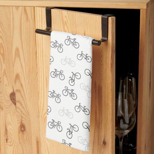 Black and Gray Bikes Geschirrtuch (Drittel gefaltet)