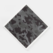 Black and Gray Camouflage Paper Dinner Napkins Serviette (Ecke)