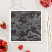 Black and Gray Camouflage Paper Dinner Napkins Serviette (Beispiel)