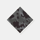 Black and Gray Camouflage Paper Napkins Serviette (Ecke)