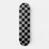 Black and Gray Checkered Print Skateboard (Vorderseite)