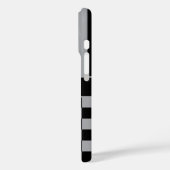 Black and Gray Checkered Striped Personalized Case-Mate iPhone Hülle (Rückseite / Links)