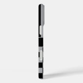 Black and Gray Checkered Striped Personalized Case-Mate iPhone Hülle (Rückseite / Rechts)