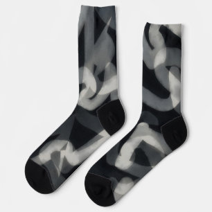 Black and Gray Crazy Socks Fun Socks Socken