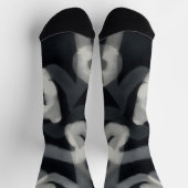 Black and Gray Crazy Socks Fun Socks Socken (Oben)