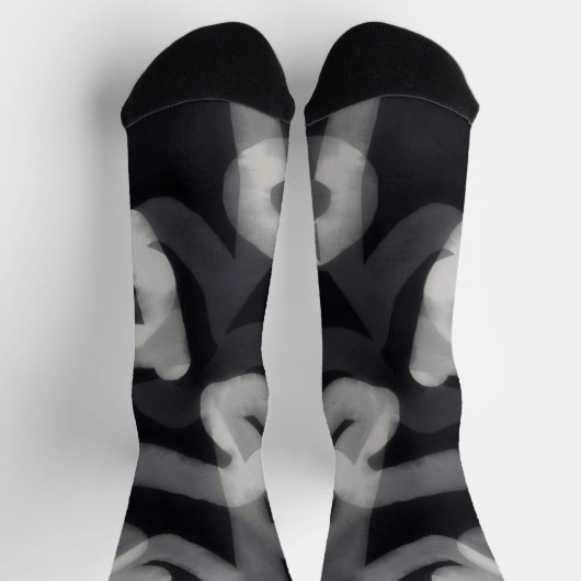 Black and Gray Crazy Socks Fun Socks Socken (Oben)
