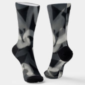 Black and Gray Crazy Socks Fun Socks Socken (Gewinkelt)