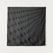 Black and gray dotted surface wandteppich (Vorderseite (Horizontal))