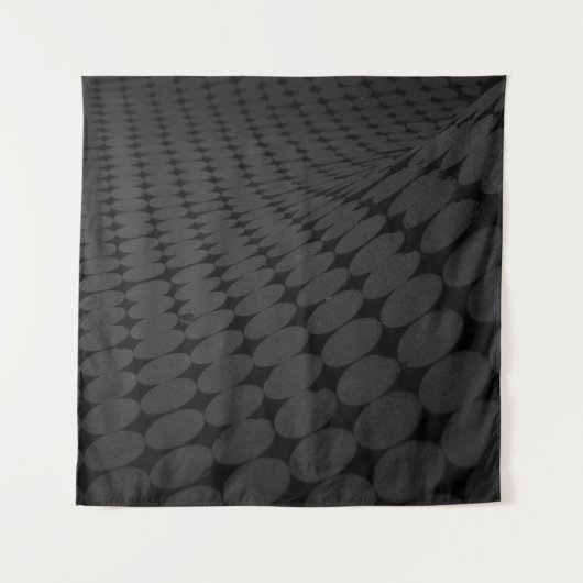 Black and gray dotted surface wandteppich (Vorderseite)