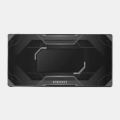 Black and Gray geometric gaming background Schreibtischunterlage (Vorderseite)