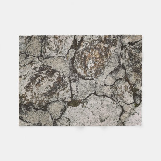 Black and gray stone fragment fleecedecke (Vorderseite (Horizontal))