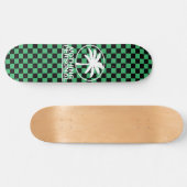Black and Green Checkerboard Skateboard (Horizontal)