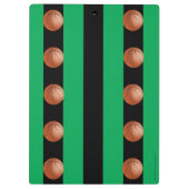 Black and Green Strip, Basketballtrainer, Name, Klemmbrett (Rückseite)
