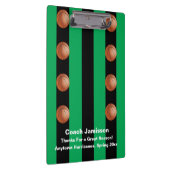 Black and Green Strip, Basketballtrainer, Name, Klemmbrett (Rechts)