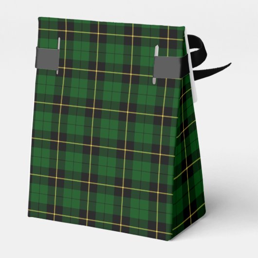 Black and Green Wallace Clan Jagd Tartan Geschenkschachtel (Rückseite)