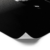 Black and Grey Futuristic Best Car  Poster (Ecke)
