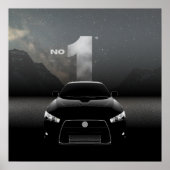 Black and Grey Futuristic Best Car  Poster (Vorne)
