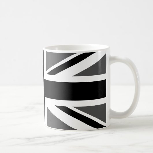 Black and Grey Union Jack Kaffeetasse (Rechts)
