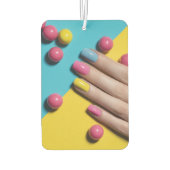 Black and Hot Pink Business Logo Site Photo Autolufterfrischer (Rückseite)