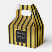 Black and Imitate Gold Graduation Party Danke Geschenkschachtel (Rückseite)