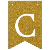 Black and Imitats Gold Herzlichen Glückwunsch Bann Wimpelkette (Erste Fahne)