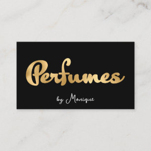 Black and Imitats Gold Parfüms Business Card Visitenkarte