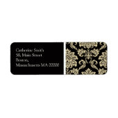 Black and Ivory Damask Address Labels (Vorne)
