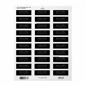 Black and ivory elegant wedding return address (Vorne)