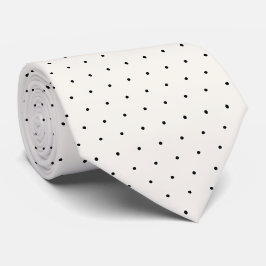 Black and Ivory Polka Dot Krawatte