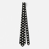 Black and Ivory Racing Silks Polka Dot Derby Day Krawatte (Vorderseite)