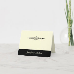 Black and Ivory Wedding Danke Card