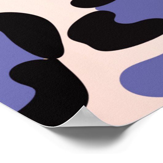 Black and Lavender Leopard Print: Bold und Elegant Poster (Ecke)