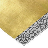 Black and Metallic Gold Table Runner Großer Tischläufer (Ecke)