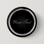 Black and Metallic Silver with DIY Text Button (Vorderseite)