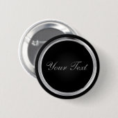 Black and Metallic Silver with DIY Text Button (Vorne & Hinten)