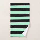 Black and Mint Green Badhandtuch Set (Handtuch)