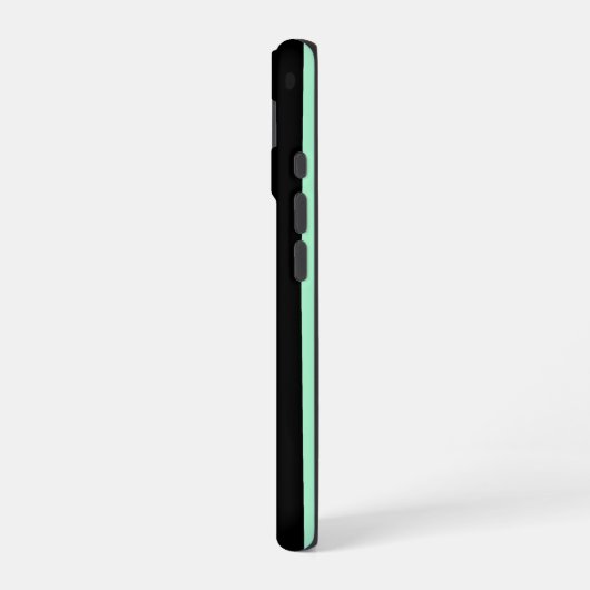 Black and Mint Green iPhone 16 Hülle (Linke Seite)